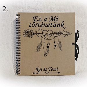 Szerelmes  fényképalbum, fotókhoz alkalmas 200 grammos belső lapokkal, album, esküvő, Valentin nap,évforduló,eljegyzés - otthon & lakás - papír írószer - album & fotóalbum - Meska.hu