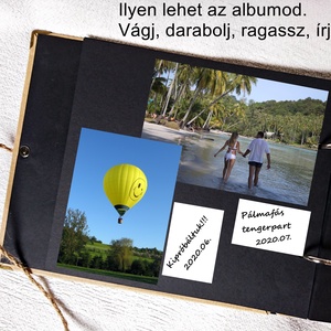 Bakancslista beragasztós fényképalbum,rusztikus stílusban, gyűrűs mappa, fekete lapokkal, fotó album - otthon & életmód - papír, írószer - album & fotóalbum - Meska.hu