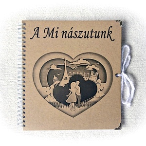 NÁSZÚT, Nászajándék beragsztós fényképalbum, esküvőre, borítékkal, nászajándék,évforduló,  pénzátadó, pénz átadó - esküvő - emlék & ajándék - nászajándék - Meska.hu