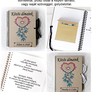 Esküvői ajándék ötlet, bakancslista, nászajándék ötlet, belül borítékkal, pénzátadó, napló, névre szóló  - esküvő - emlék & ajándék - nászajándék - Meska.hu