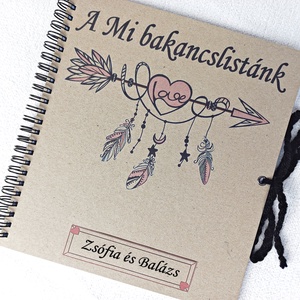 Bakancslista pároknak,esküvőre, pénzátadó borítékkal is kérhető,nászajándék,napló, beragsztós fényképalbum, névre szóló  - esküvő - emlék & ajándék - nászajándék - Meska.hu