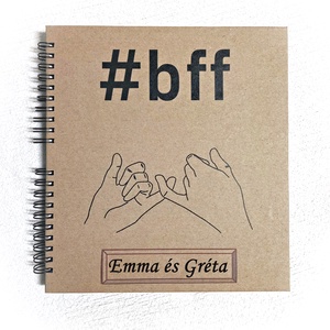 Legjobb barátnők  beragsztós fényképalbum, nevek felirattal, #bff, elismerő oklevéllel kérhető, best friends forever - otthon & életmód - papír, írószer - album & fotóalbum - Meska.hu