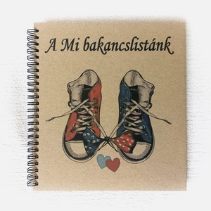 Bakancslista pároknak, keményfedeles napló, album, fényképalbum  - otthon & életmód - papír, írószer - jegyzetfüzet & napló - Meska.hu