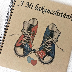 Bakancslista pároknak, keményfedeles napló, album, fényképalbum  - otthon & életmód - papír, írószer - jegyzetfüzet & napló - Meska.hu