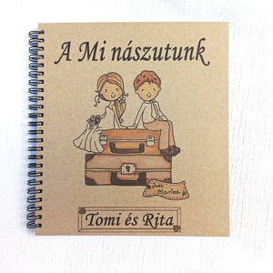 Pénzátadós album, Nászút beragsztós kemény borítós fényképalbum, borítékkal, esküvőre, nászajándék - Meska.hu