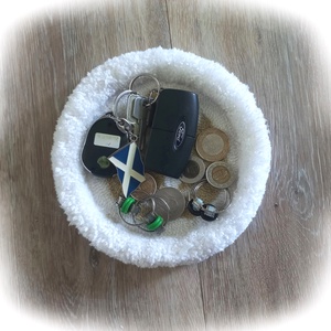 Fonal tálka, tároló falevél mintával, ékszertartó, telefontartó, kulcstartó, rendszerező - ékszer - ékszertartó - ékszertartó tál - Meska.hu