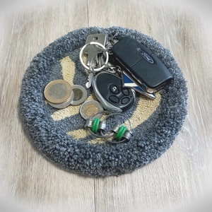 Fonal tálka, tároló modern mintával, ékszertartó, telefontartó, kulcstartó, rendszerező - Meska.hu