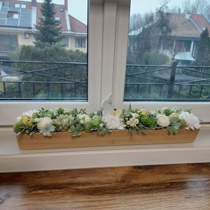 Húsvéti asztaldísz hosszú bambusz dobozban - Meska.hu