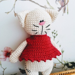 Vintage amigurumi cica - játék & gyerek - plüssállat & játékfigura - cica - Meska.hu Vintage amigurumi cica - játék & gyerek - plüssállat & játékfigura - cica - Meska.hu