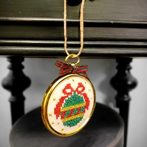 Keresztszemes karácsonyfa dísz - karácsony - karácsonyi lakásdekoráció - karácsonyfadíszek - Meska.hu