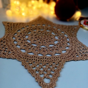 Horgolt karácsonyi csillag - otthon & életmód - dekoráció - asztal és polc dekoráció - horgolt & csipketerítő - Meska.hu