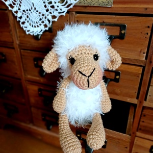 Amigurumi édes bárány - játék & sport - plüssállat & játékfigura - plüss bárány - Meska.hu