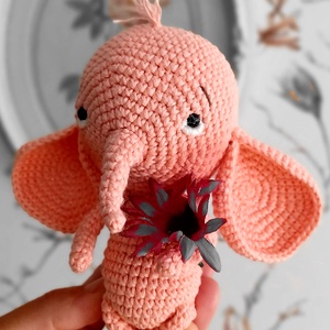 Amigurumi édes elefánt - játék & sport - plüssállat & játékfigura - elefánt - Meska.hu