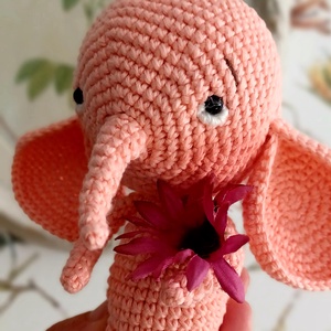 Amigurumi édes elefánt - játék & sport - plüssállat & játékfigura - elefánt - Meska.hu