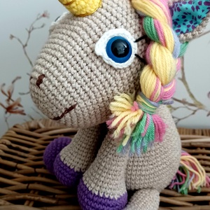 Édes amigurumi nagy méretű  egyszarvú - Meska.hu