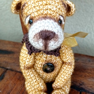 Amigurumi vintage maci - játék & sport - plüssállat & játékfigura - maci - Meska.hu