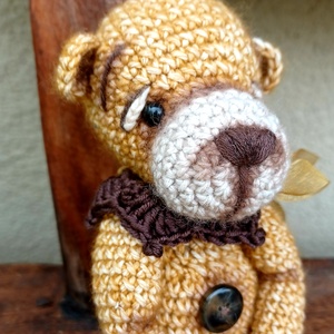 Amigurumi vintage maci - játék & sport - plüssállat & játékfigura - maci - Meska.hu