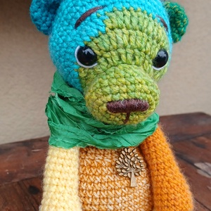 Amigurumi vintage színes maci - Meska.hu