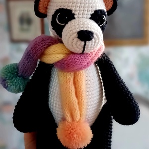 Nagy méretű amigurumi panda maci, Játék & Sport, Plüssállat & Játékfigura, Más figura, Horgolás, Kötés, MESKA