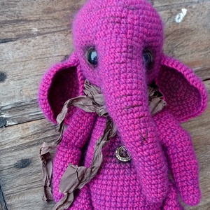 Amigurumi édes elefánt - játék & sport - plüssállat & játékfigura - elefánt - Meska.hu
