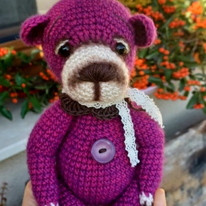 Amigurumi vintage maci - játék & sport - plüssállat & játékfigura - maci - Meska.hu