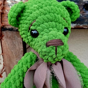 Zöld amigurumi mackó, Játék & Sport, Plüssállat & Játékfigura, Maci, Horgolás, MESKA
