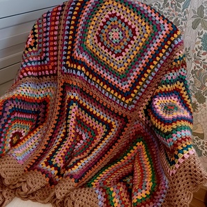 Vintage meleg horgolt takaró  - Meska.hu