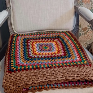 Vintage meleg horgolt takaró  - otthon & életmód - lakástextil - felnőtt takaró, pléd - Meska.hu