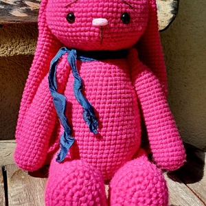 Pink amigurumi nyuszi - játék & sport - plüssállat & játékfigura - nyuszi - Meska.hu