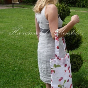 AKCIÓ - Cseresznye mintás, textil bevásárló táska -  - Meska.hu