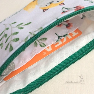 Mosolygó Róka a réten - KÉTREKESZES irattartó pénztárca - Artiroka design - táska & tok - pénztárca & más tok - pénztárca - Meska.hu