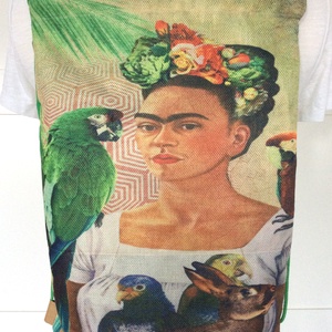 Egyedi, Frida Kahlo mintás gymbag hátizsák, tornazsák edzésre, úzsáshoz -  - Meska.hu