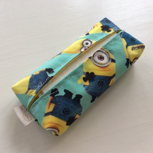 Minyon mintás bélelt papírzsebkendő tartó türkiz színben - Minion  -  - Meska.hu