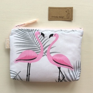 Flamingó mintás irattartó pénztárca - Artiroka design -  - Meska.hu