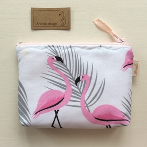 Flamingó mintás irattartó pénztárca - Artiroka design -  - Meska.hu
