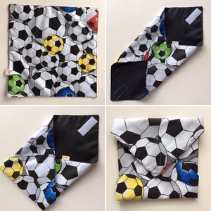 ÖKO szalvéta, szendvics - uzsonna csomagoló, focilabda mintával,  vízhatlan belsővel / NoWaste -  - Meska.hu