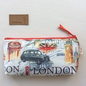 AKCIÓ - London mintás  -  tolltartó, irattartó neszesszer, mobiltok, szemüvegtok - Artiroka design   - táska & tok - neszesszer - Meska.hu