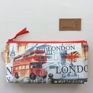 AKCIÓ - London mintás  -  tolltartó, irattartó neszesszer, mobiltok, szemüvegtok - Artiroka design   - táska & tok - neszesszer - Meska.hu