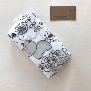 Vizipaci mintás,  bélelt papírzsebkendő tartó - Artiroka design - táska & tok - pénztárca & más tok - zsebkendőtartó tok - Meska.hu