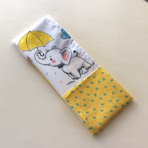 Elefánt sárga esernyővel - zsebkendő vagy szalvéta szett -  - Meska.hu