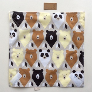 ÖKO szalvéta, szendvics- uzsonna csomagoló, panda és maci mintával, vízhatlan PUL belsővel / NoWaste  - Artiroka design -  - Meska.hu