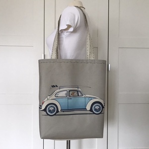 Hatalmas válltáska retro Volkswagen autó mintával - Artiroka design -  - Meska.hu