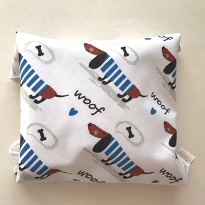 ÖKO szalvéta, szendvics- uzsonna csomagoló, tacskó mintával, vízhatlan PUL belsővel / NoWaste leírása- Artiroka design  -  - Meska.hu