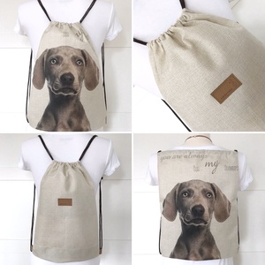 Vizsla kutya mintás gymbag hátizsák, ovis zsák, tornazsák edzéshez, úszáshoz  - Artiroka design -  - Meska.hu