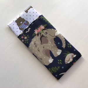 Mackó és Mamut mintás zsebkendő vagy szalvéta szett - Artiroka design -  - Meska.hu