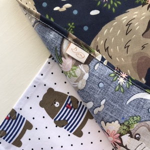 Mackó és Mamut mintás zsebkendő vagy szalvéta szett - Artiroka design -  - Meska.hu
