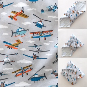 ÖKO textil szalvéta,  repülőgép mintás -  Artiroka design -  - Meska.hu