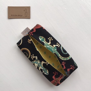 Színes Gekko mintás papírzsebkendő tartó - Artiroka design leírása -  - Meska.hu