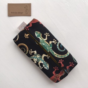 Színes Gekko mintás papírzsebkendő tartó - Artiroka design leírása -  - Meska.hu
