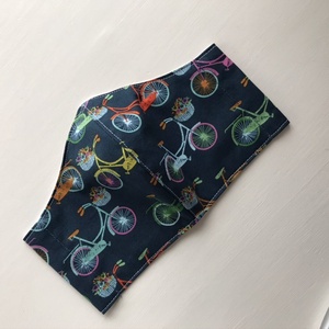 Bicikli mintás sötétkék arcmaszk, szájmaszk, maszk - Artiroka design -  - Meska.hu